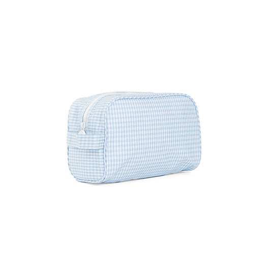 STOWAWAY TOILETRY BAG - GINGHAM MIST