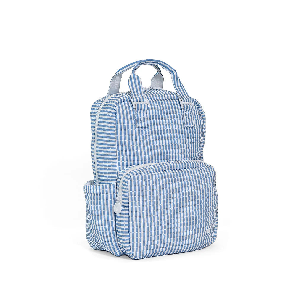 TRVL QUILTED DIAPER BAG - PIMLICO STRIPE CHAMBRAY