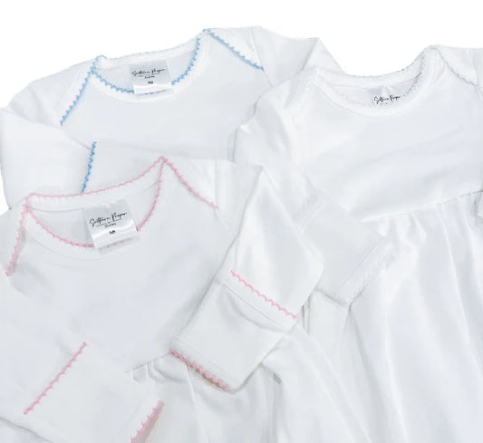 Newborn Picot Trim Gown