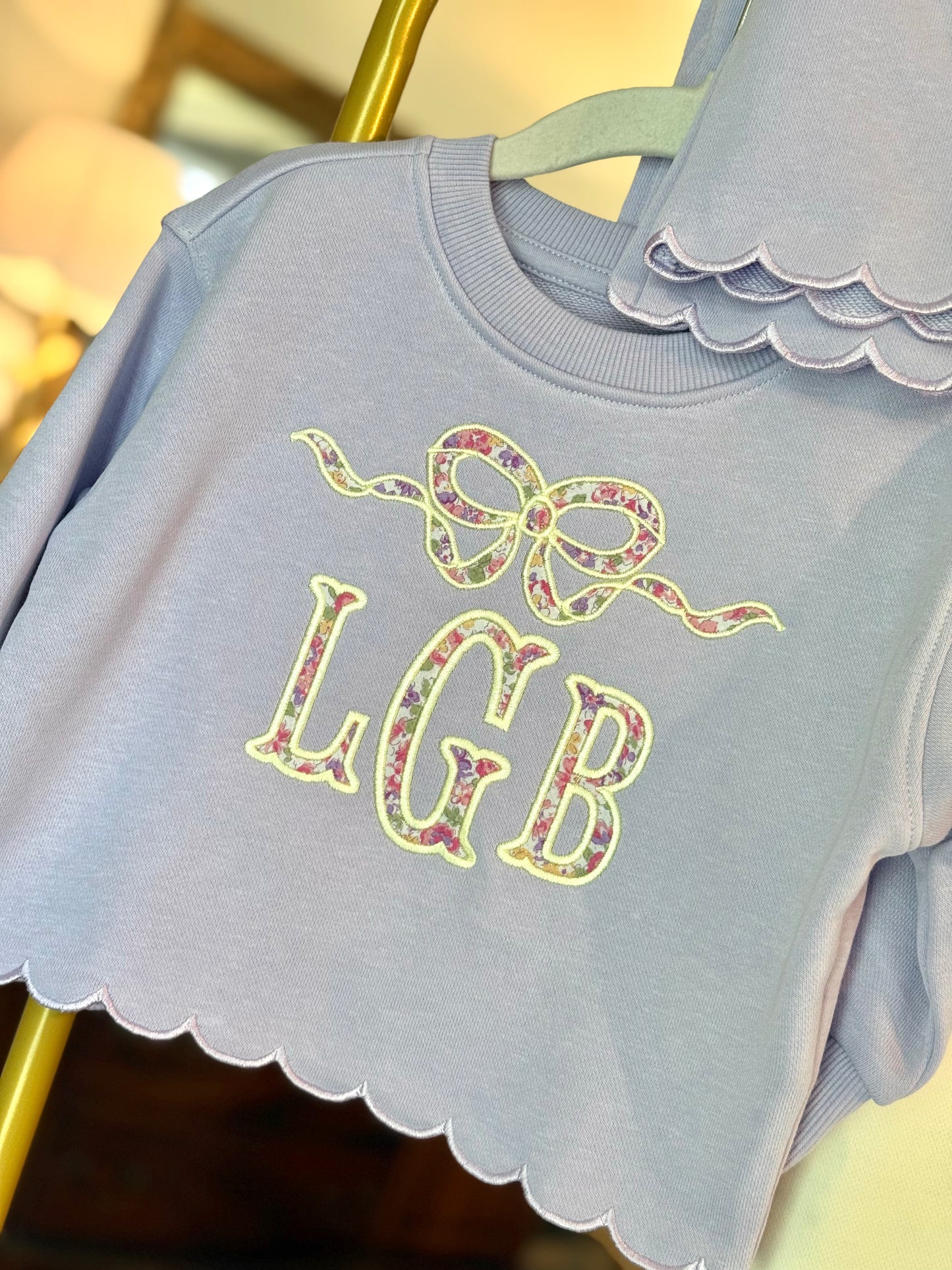 Girls Scalloped Sweatsuit