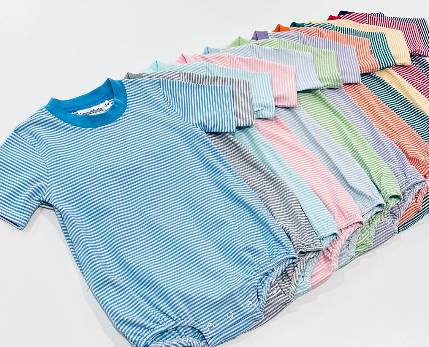 Striped Short Sleeve Bubble