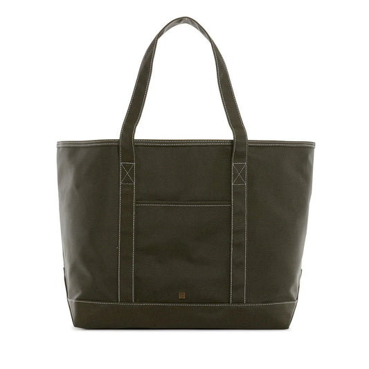 MAXI TOTE COATED CANVAS - DARK OLIVE