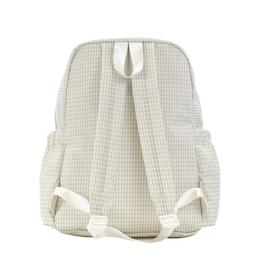TRVL BACKPACKER - GINGHAM PEARL GREY