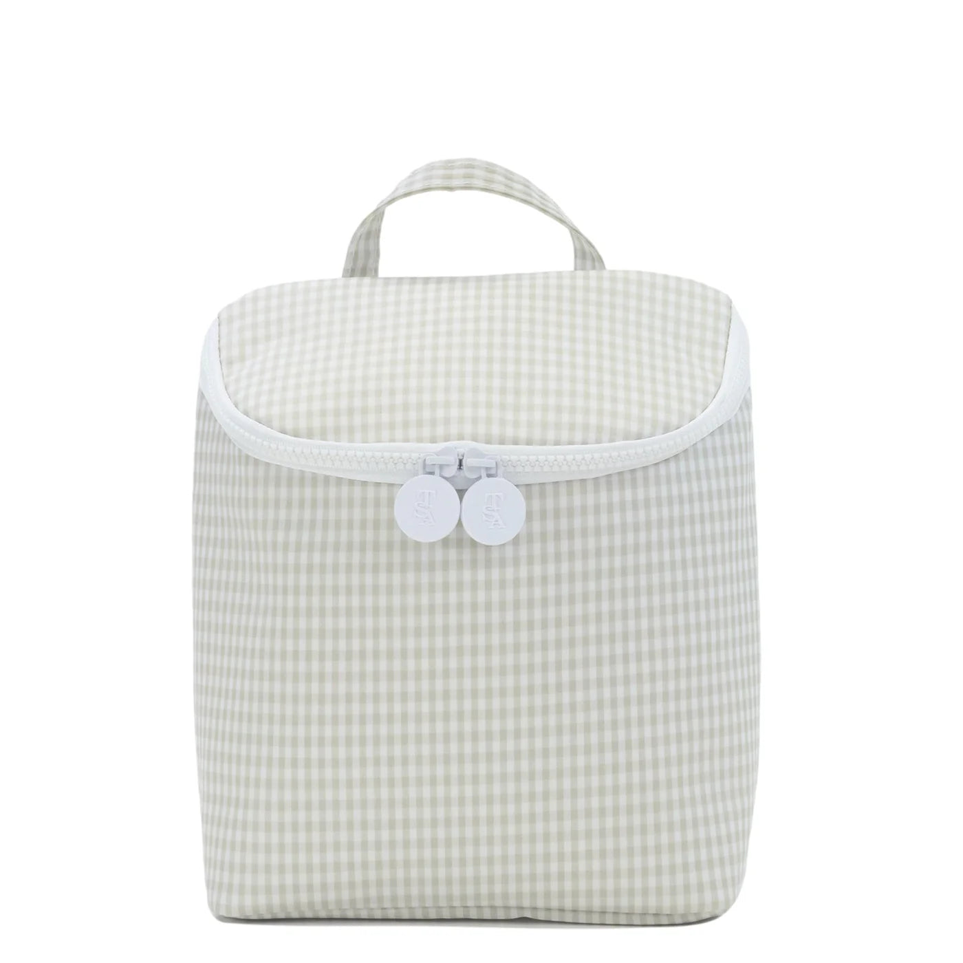 TAKE AWAY INSULATED LUNCH BOX - GINGHAM PEARL GREY