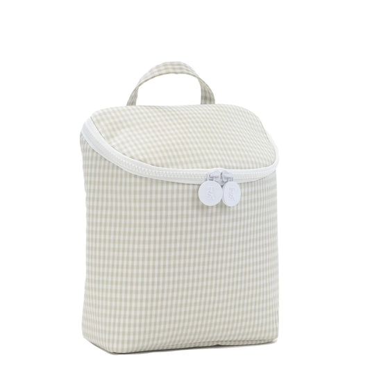 TAKE AWAY INSULATED LUNCH BOX - GINGHAM PEARL GREY