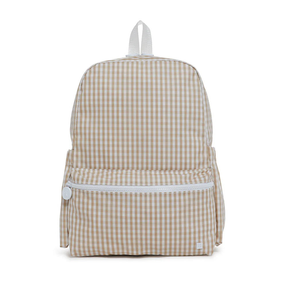 TRVL BACKPACKER - GINGHAM KHAKI