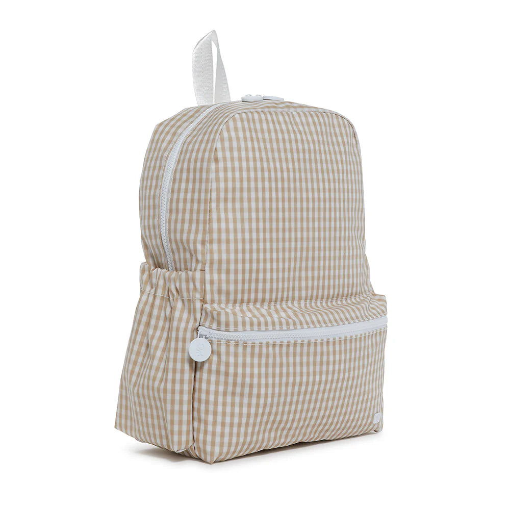 TRVL BACKPACKER - GINGHAM KHAKI