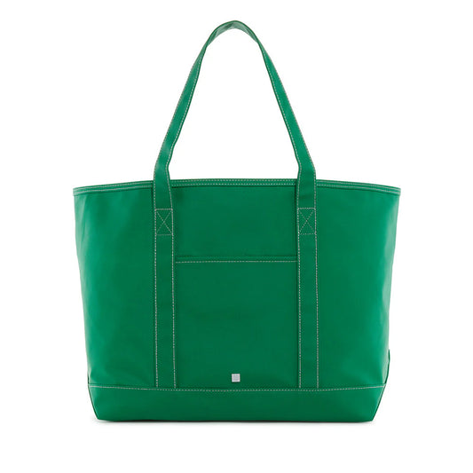 MAXI TOTE COATED CANVAS - KELLY GREEN