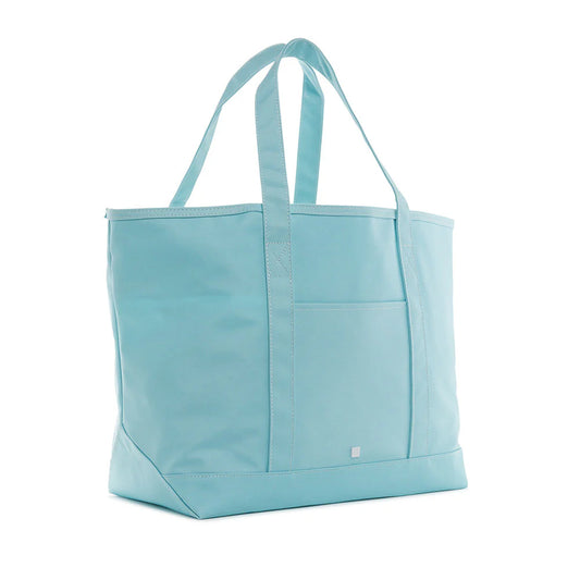 MAXI TOTE COATED CANVAS - LAKE BLUE