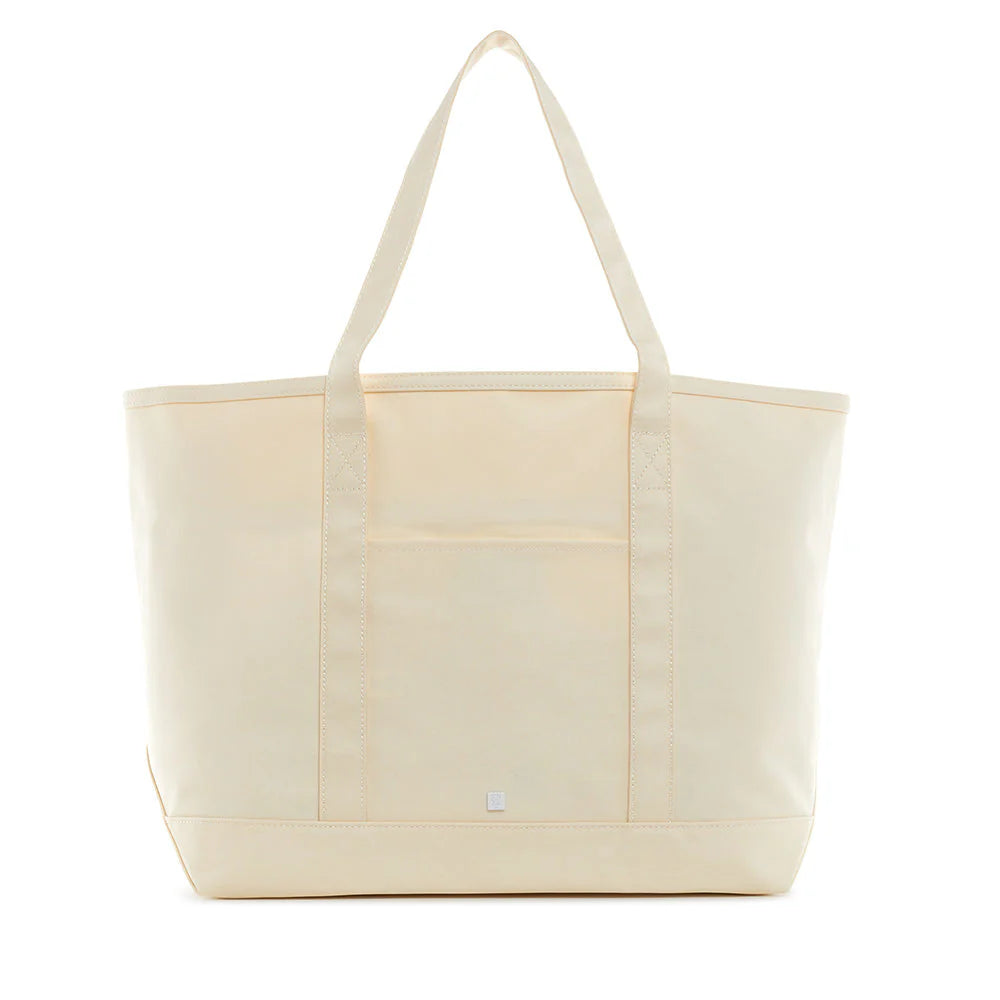 MAXI TOTE COATED CANVAS - NATURAL