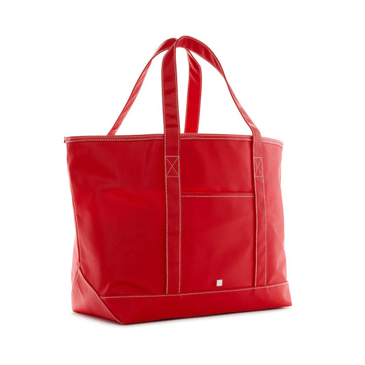 MAXI TOTE COATED CANVAS - RED
