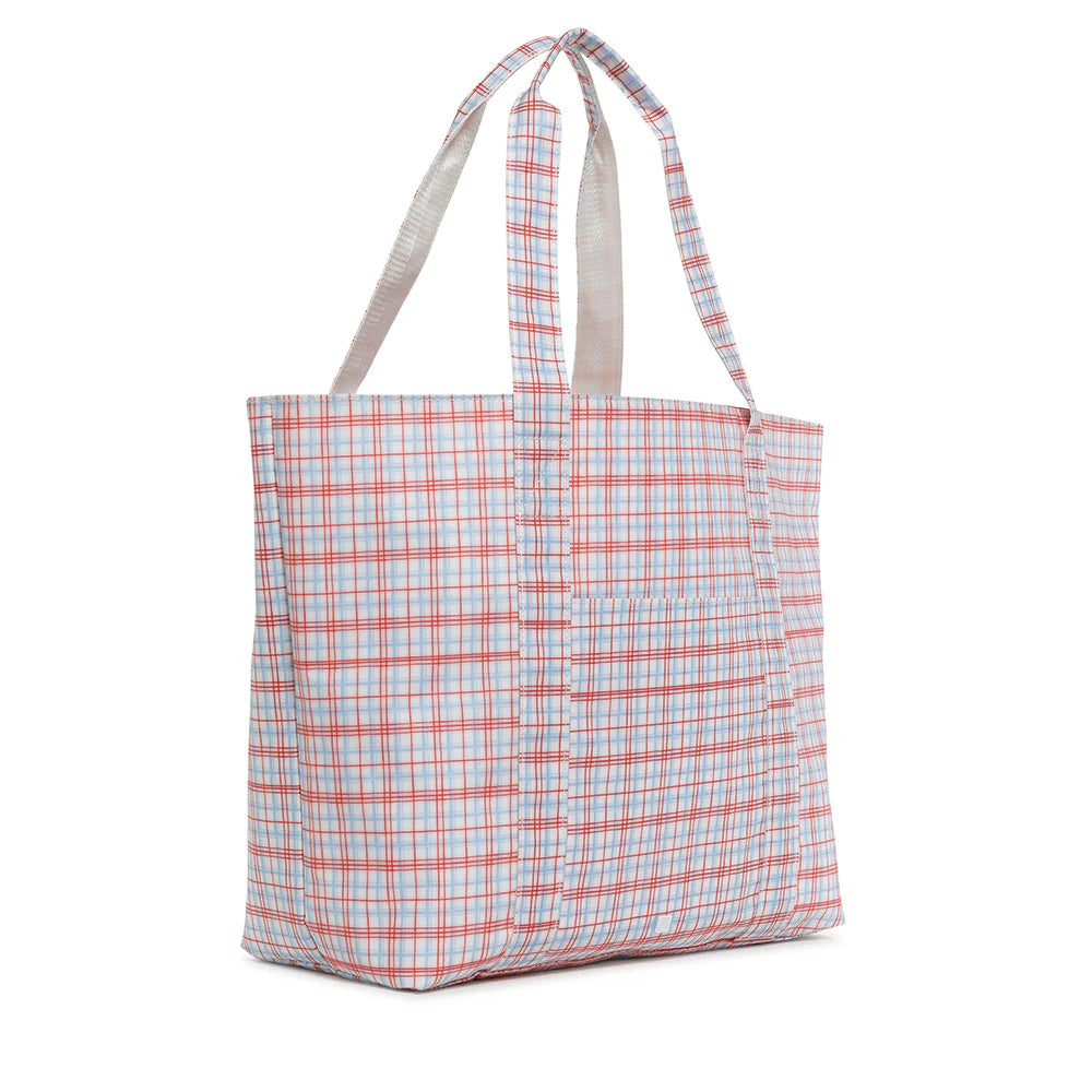 JUMBO TOTE - CLASSIC PLAID RED