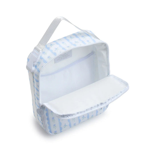 LUNCH BOX INSULATED - RIBBON FLORAL BLUE