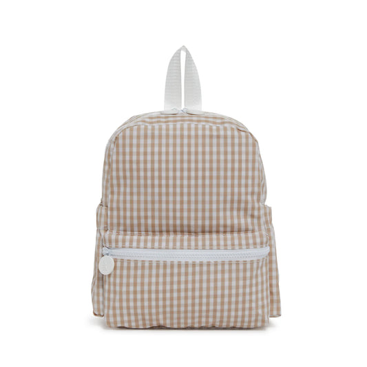 TRVL MINI BACKER - GINGHAM KHAKI
