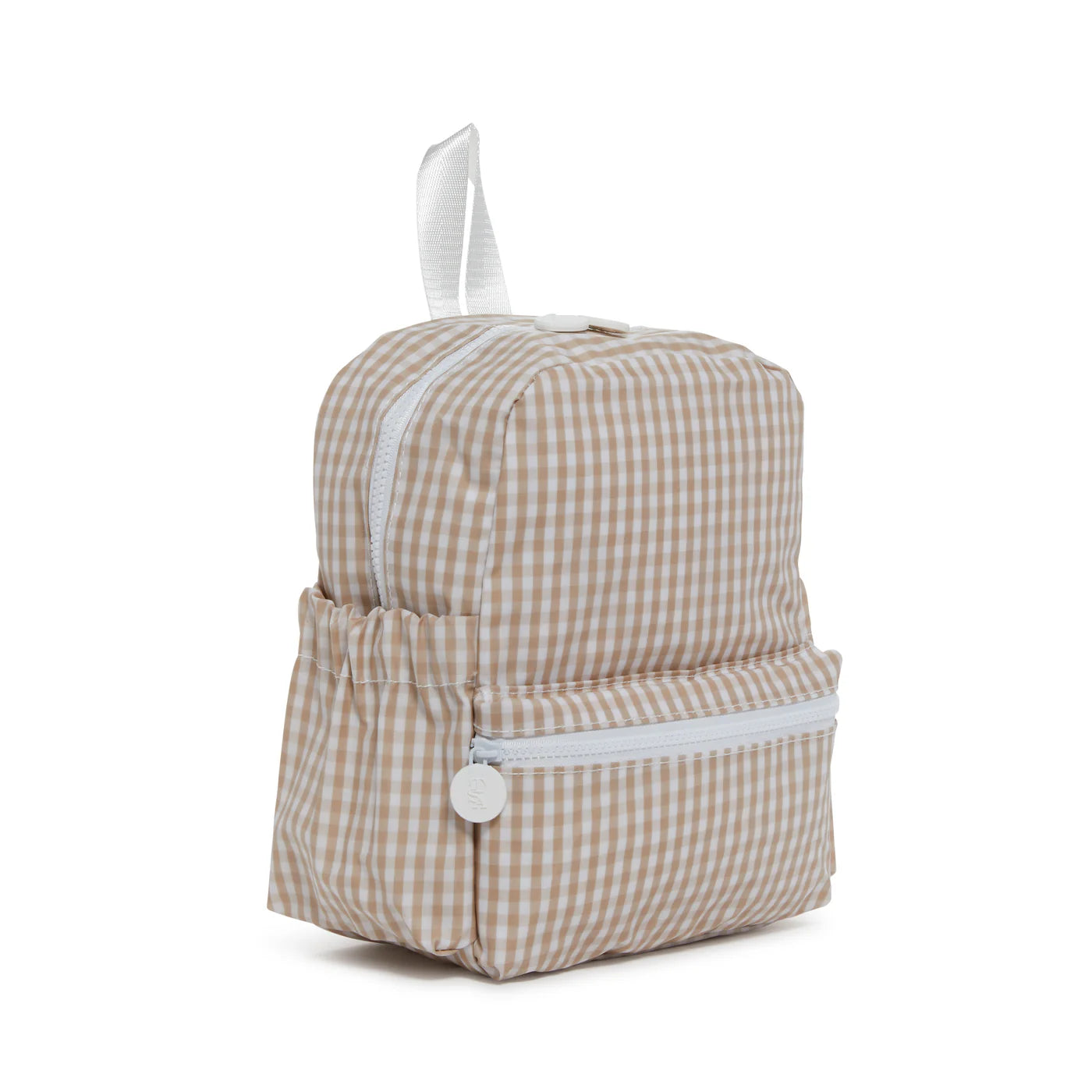 TRVL MINI BACKER - GINGHAM KHAKI