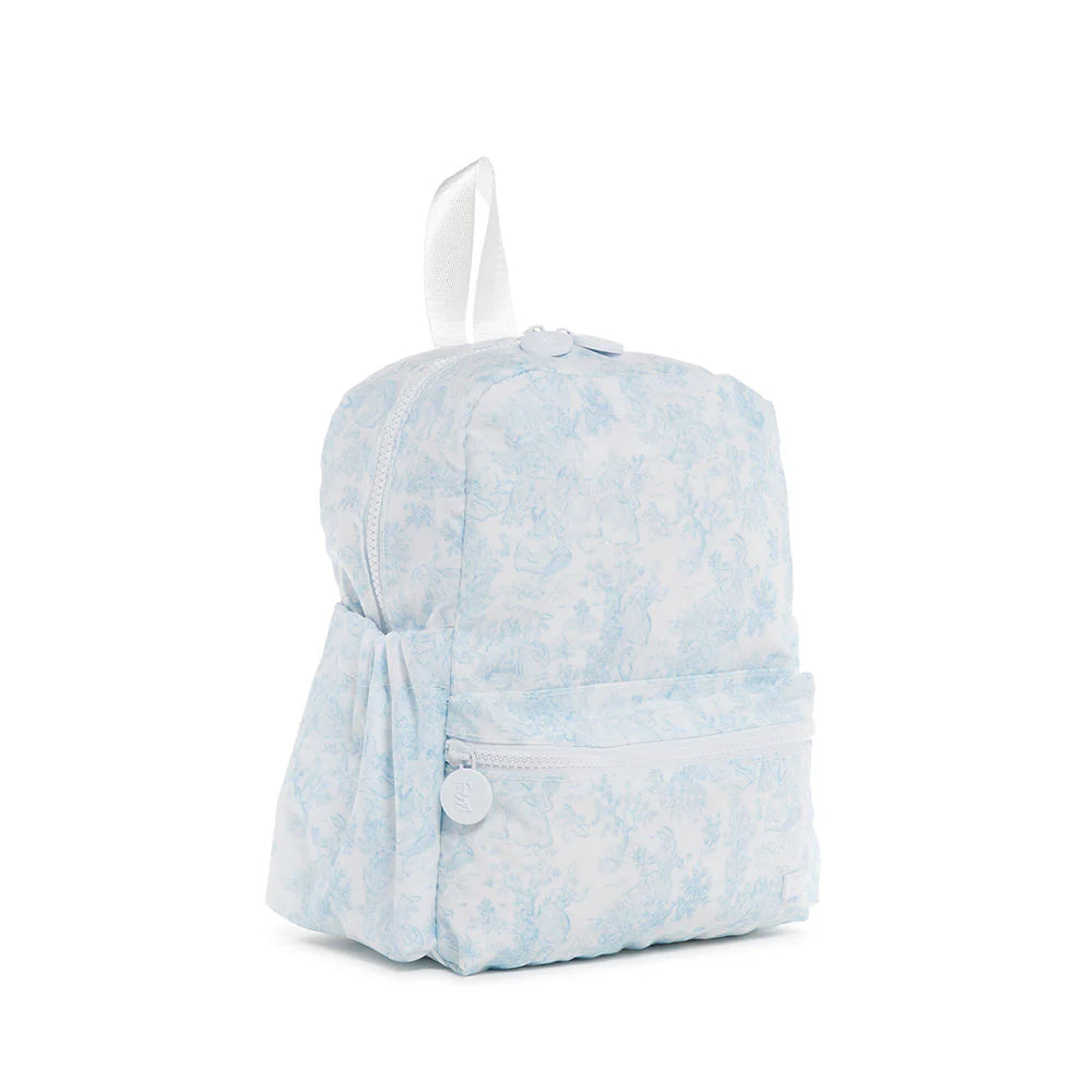 TRVL MINI BACKER - BUNNY TOILE BLUE