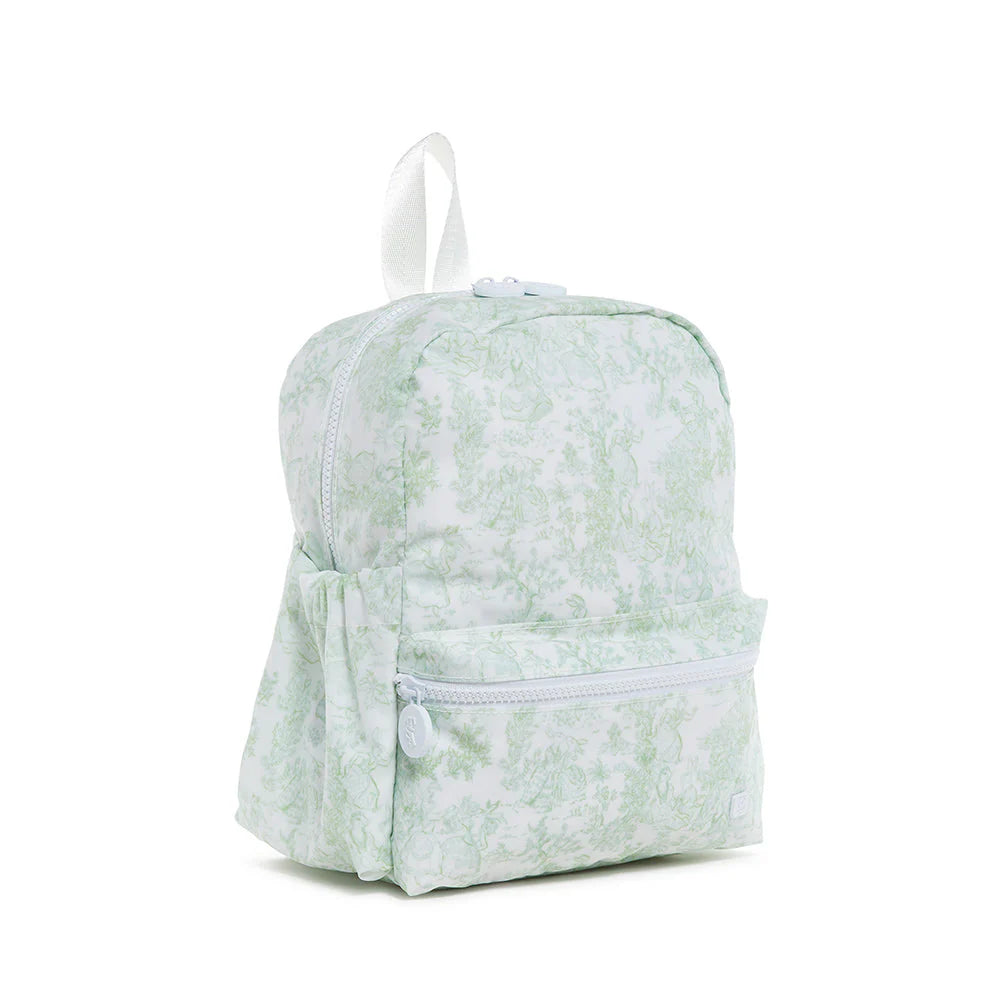 TRVL MINI BACKER - BUNNY TOILE GREEN