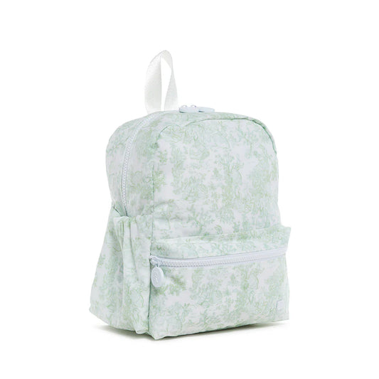 TRVL MINI BACKER - BUNNY TOILE GREEN