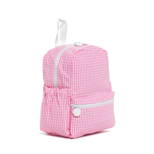 TRVL MINI BACKER - GINGHAM PINK