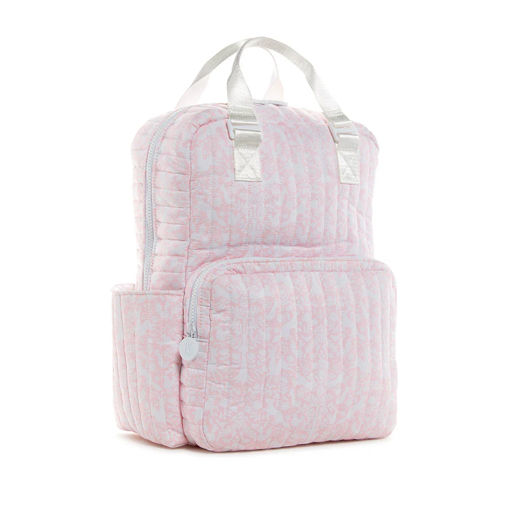 TRVL QUILTED DIAPER BAG - WOODLAND PINK