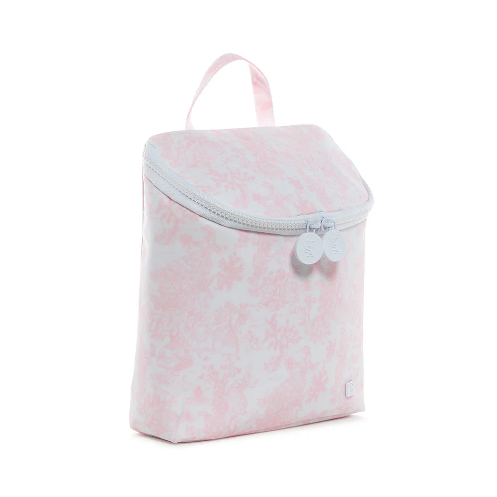 TAKE AWAY INSULATED LUNCH BOX - BUNNY TOILE PINK