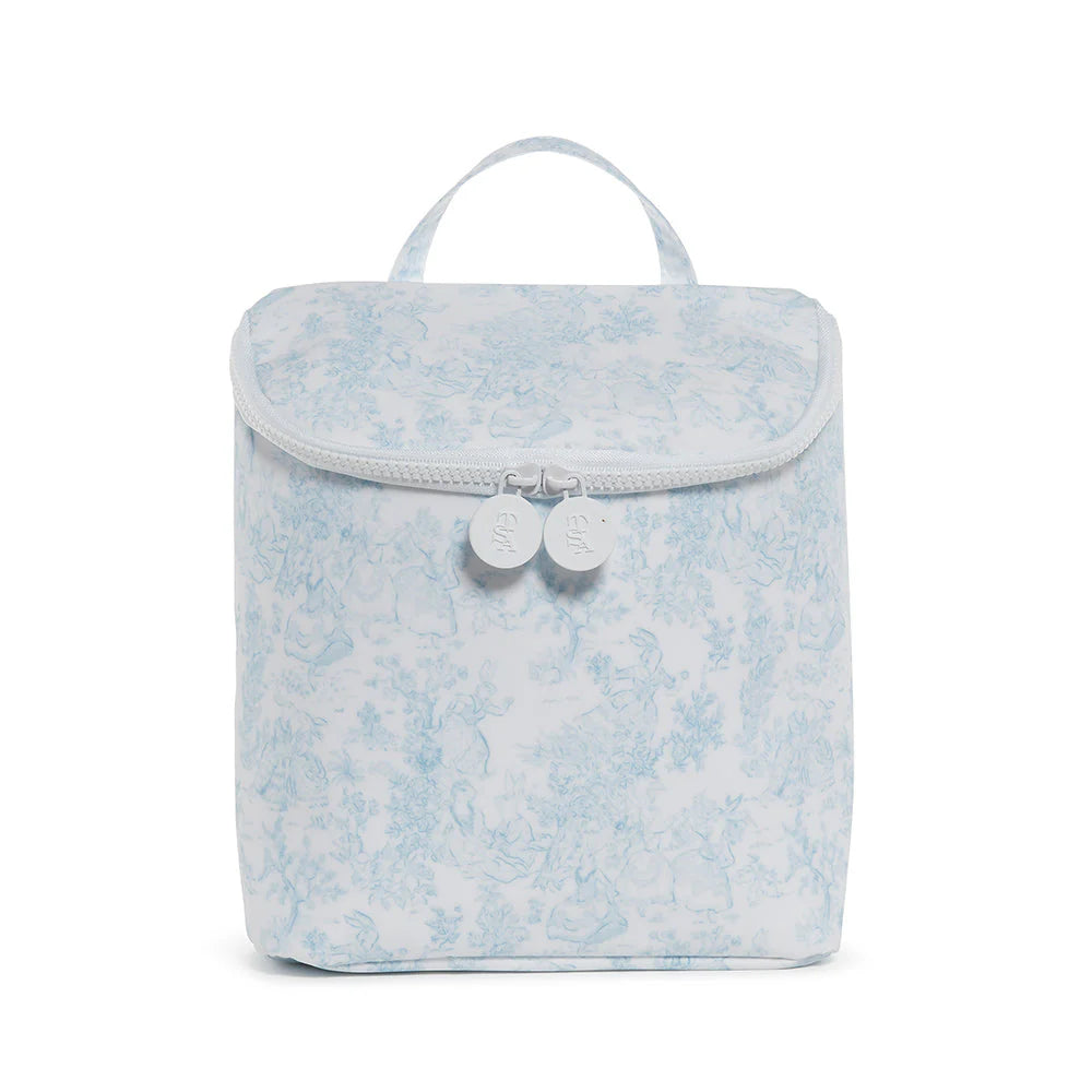 TAKE AWAY INSULATED LUNCH BOX - BUNNY TOILE BLUE
