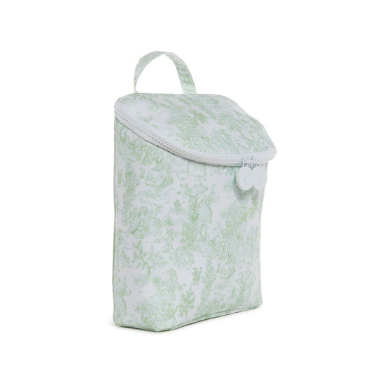 TAKE AWAY INSULATED LUNCH BOX - BUNNY TOILE GREEN