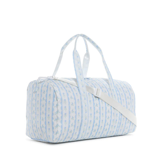 WEEKENDER DUFFEL BAG - RIBBON FLORAL BLUE