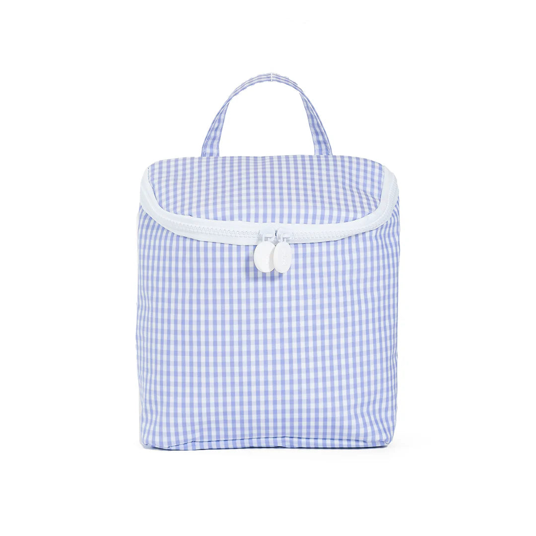 TAKE AWAY INSULATED LUNCH BOX - GINGHAM LILAC