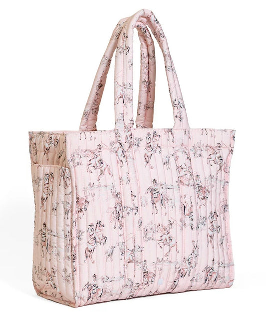 QUILTED GO GO TOTE - COWGIRL TOILE