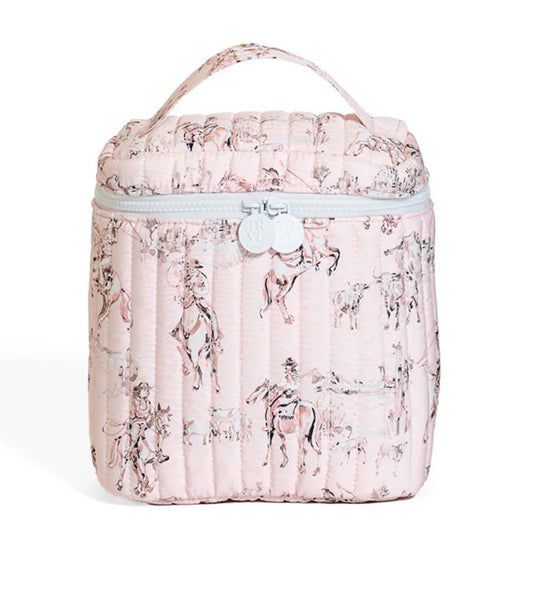 QUILTED LUNCH BAG - COWGIRL TOILE