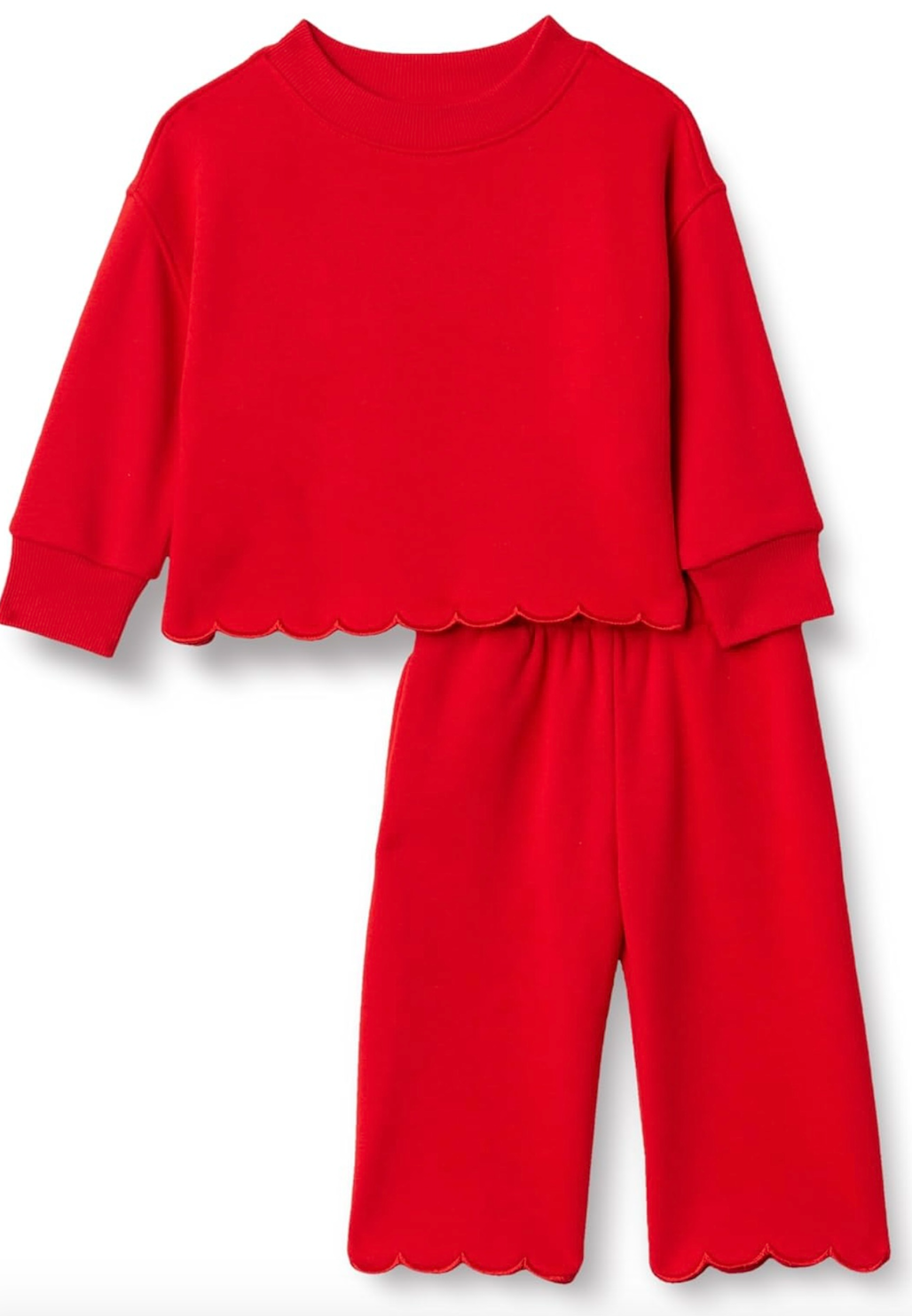 Girls Scalloped Sweatsuit