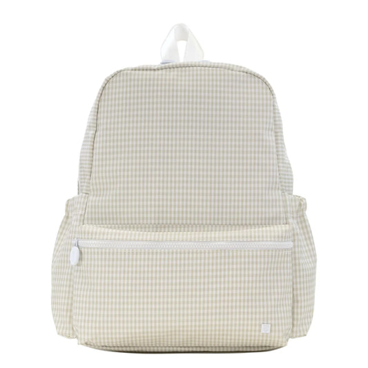 TRVL BACKPACKER - GINGHAM PEARL GREY