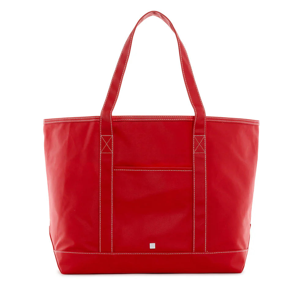 MAXI TOTE COATED CANVAS - RED