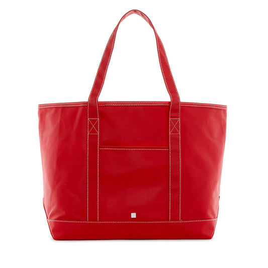 MAXI TOTE COATED CANVAS - RED