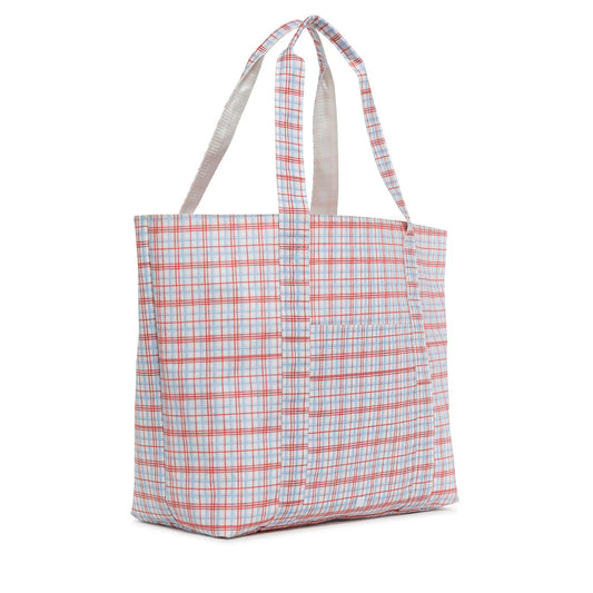 JUMBO TOTE - CLASSIC PLAID RED