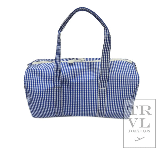 WEEKENDER DUFFEL BAG - GINGHAM ROYAL